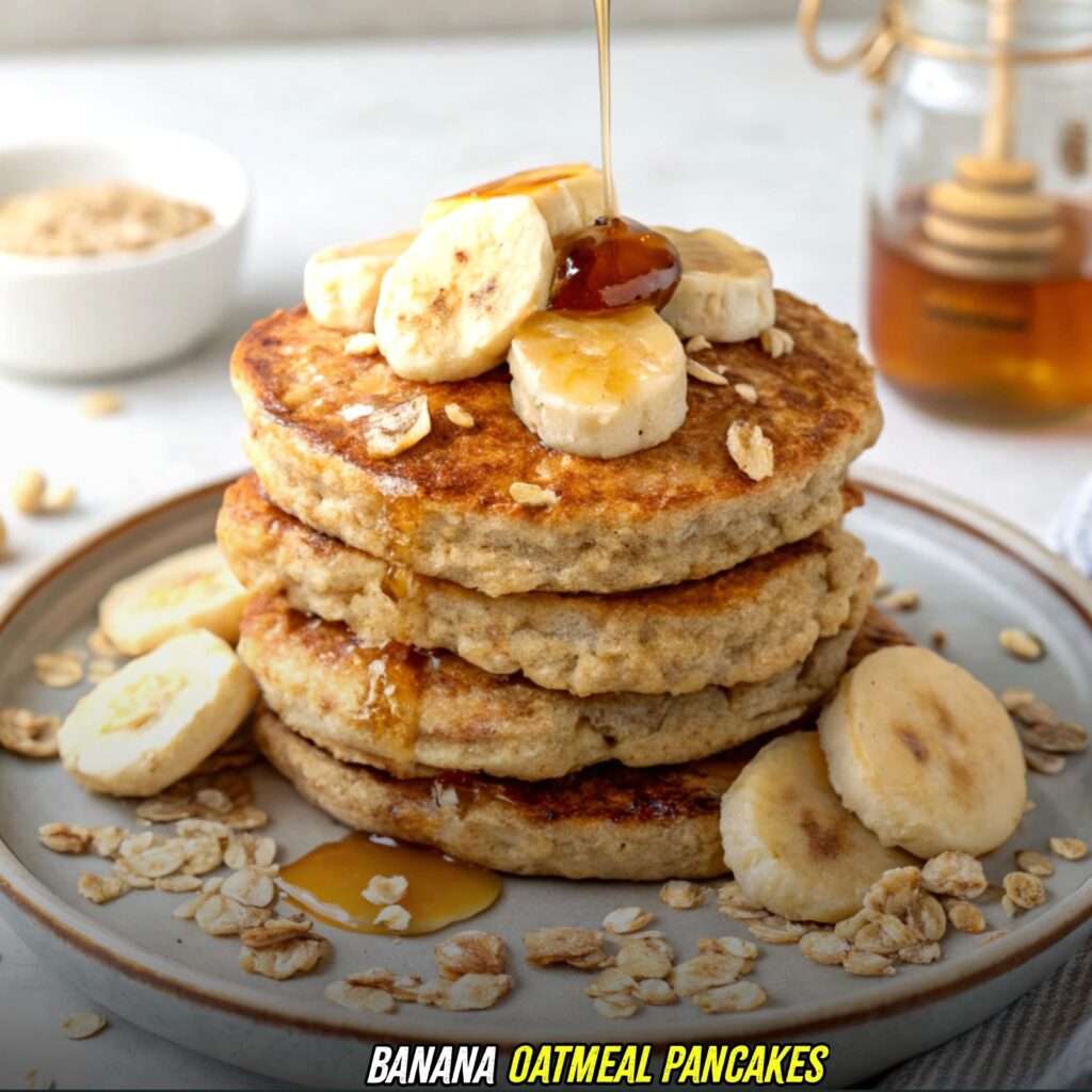 Banana Oatmeal Pancakes