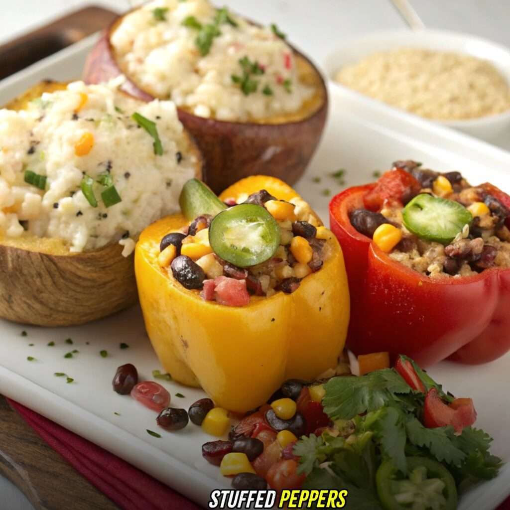 Stuffed Peppers with potato salad