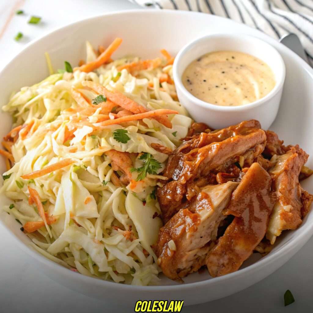 Coleslaw with Sweet Hawaiian Crockpot Chicken