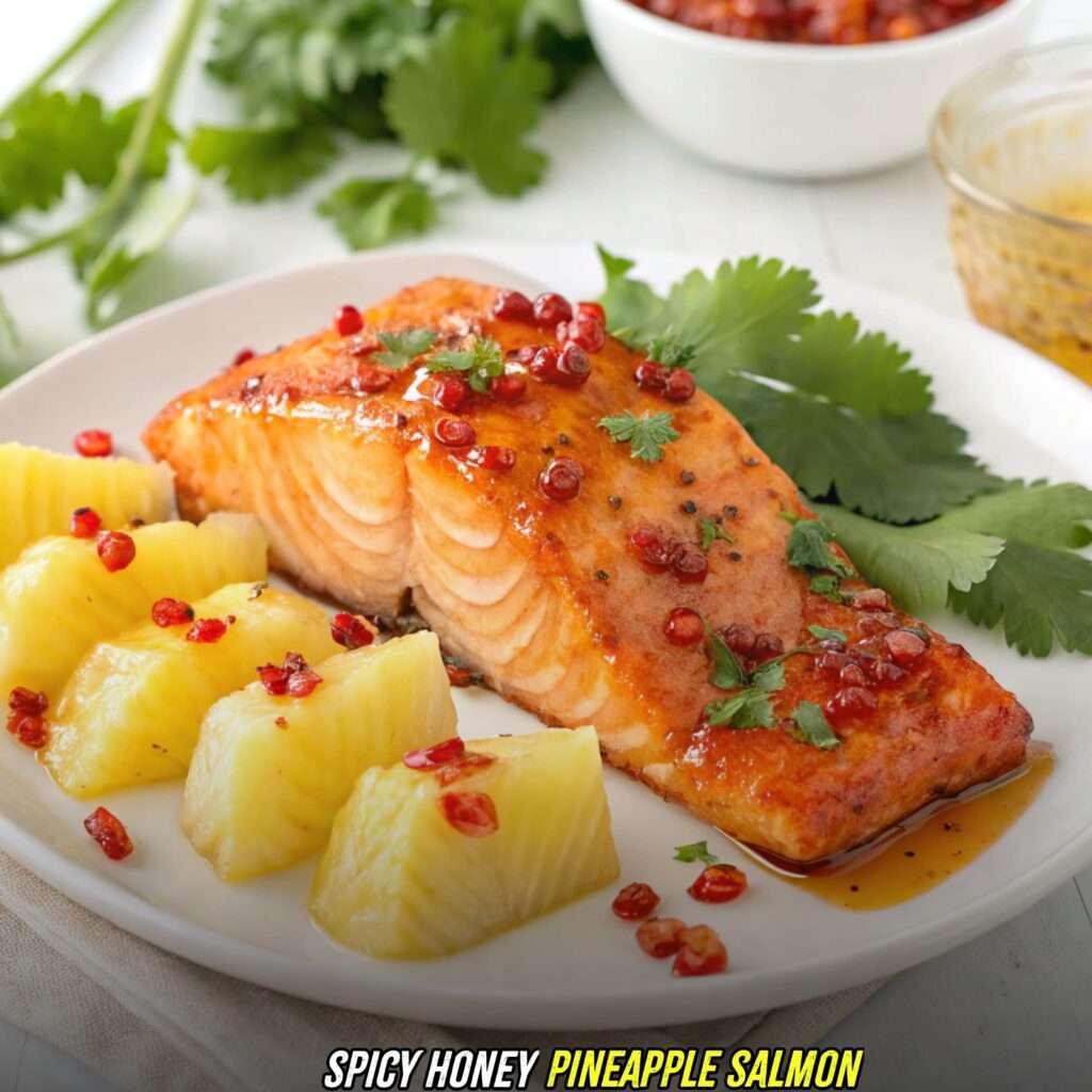 Spicy Honey Pineapple Salmon