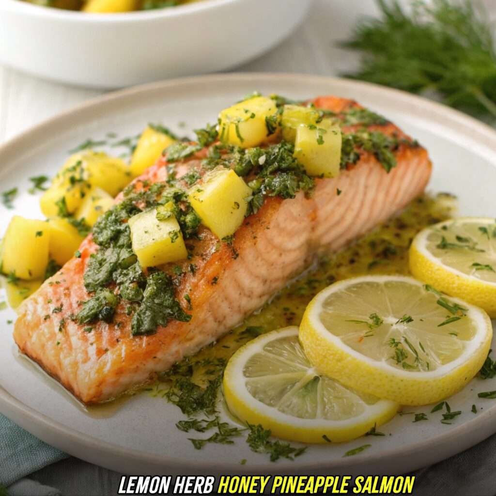 Lemon Herb Honey Pineapple Salmon