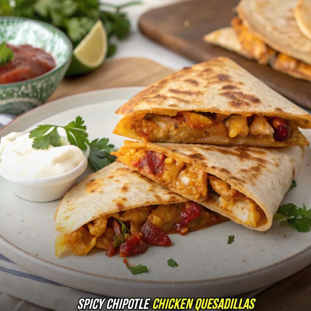 Spicy Chipotle Chicken Quesadillas