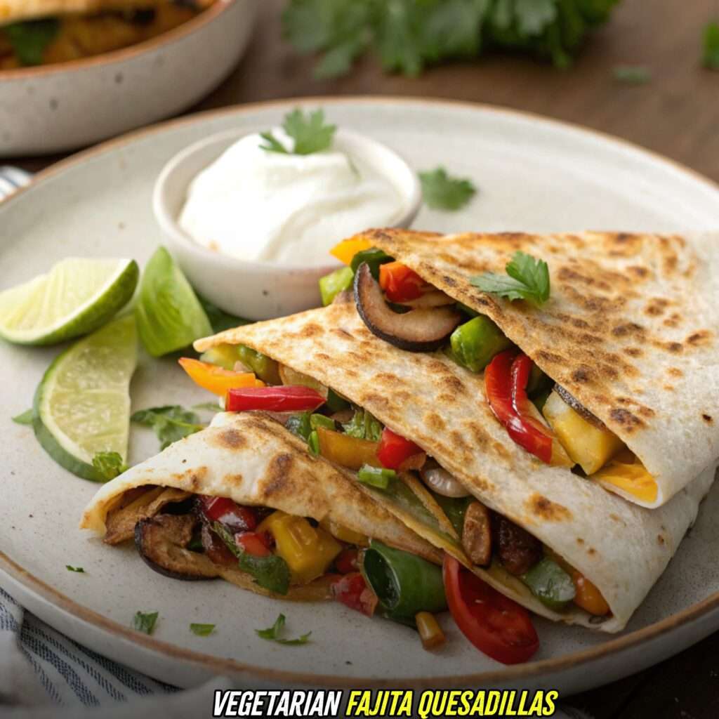 Vegetarian Fajita Quesadillas