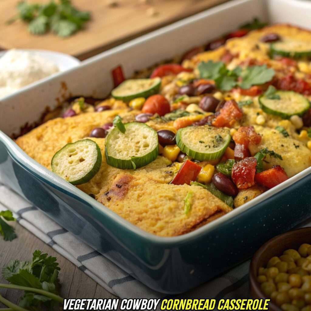 Vegetarian Cowboy Cornbread Casserole