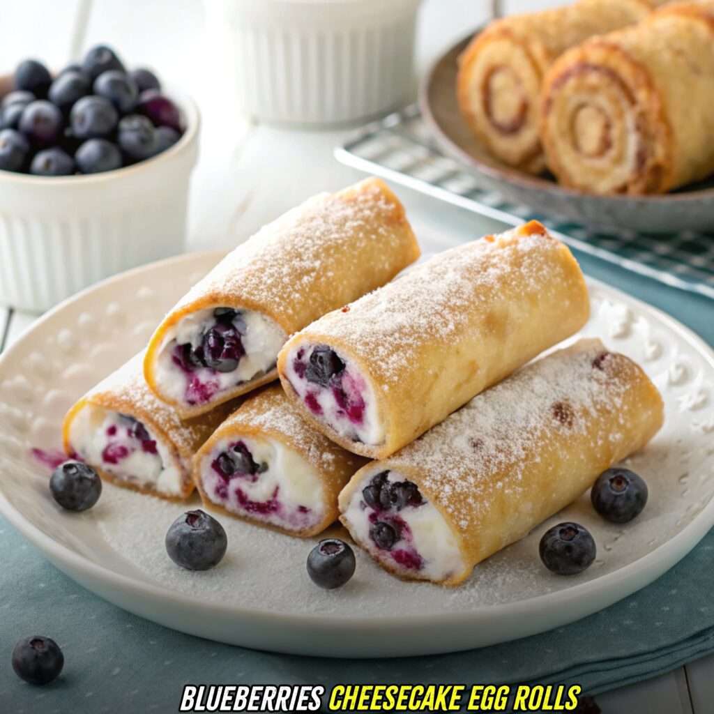 Blueberry Cheesecake Egg Rolls