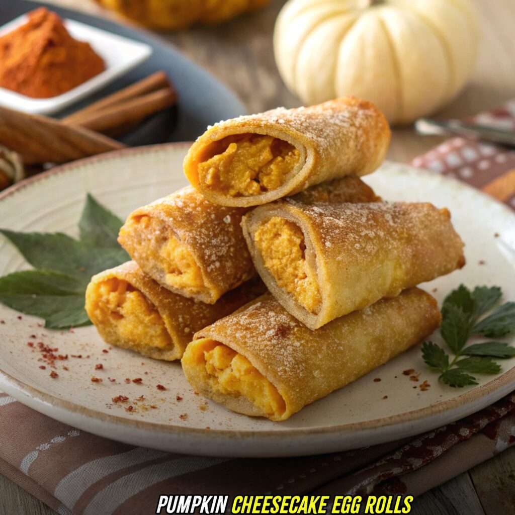 Pumpkin Cheesecake Egg Rolls