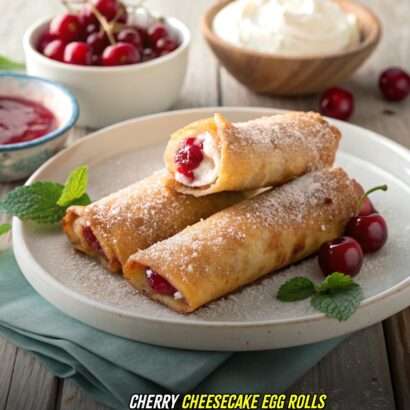 Cherry Cheesecake Egg Rolls