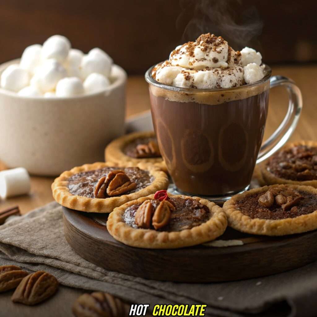 Hot Chocolate with Pecan Pie Cookies