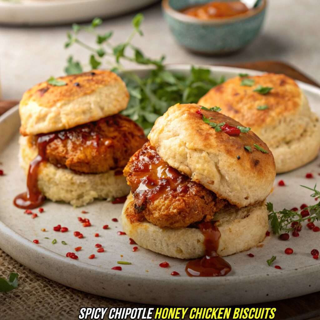 Spicy Chipotle Honey Chicken Biscuits