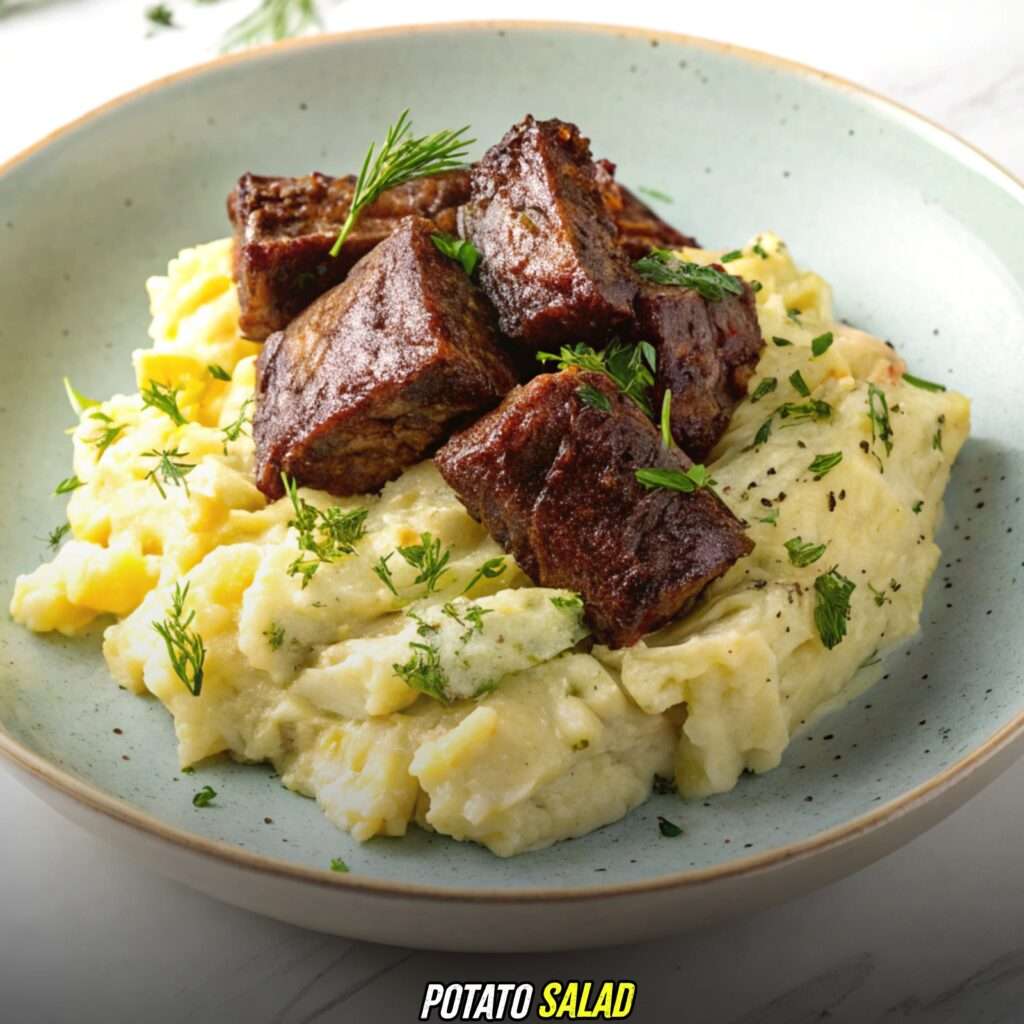 Potato Salad with Smoked Beef Short Ribs