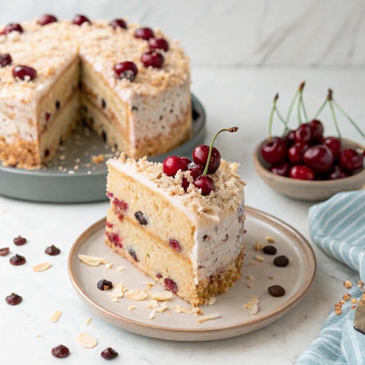Cherry Coconut Chip Cake