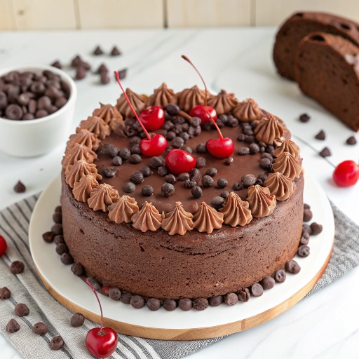 Chocolate Cherry Chip Cake