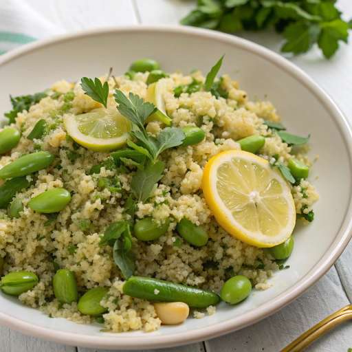 Lemon Herb Quinoa with romano beans