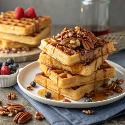 Nuts with Aunt Jemima Waffle