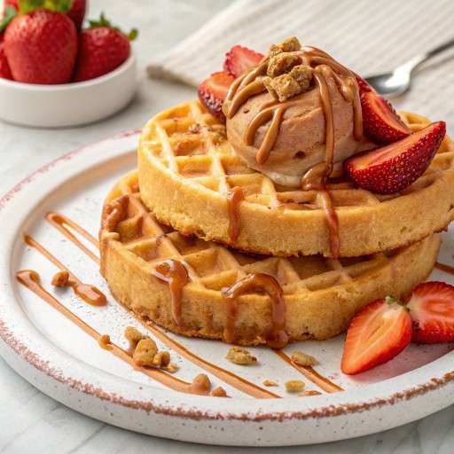 Peanut Butter with Aunt Jemima Waffle