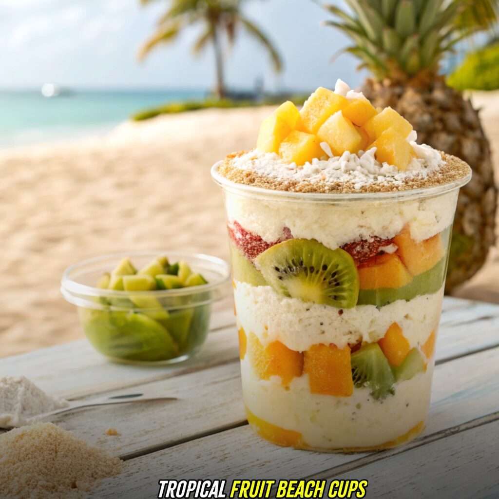Tropical Fruit Beach Cups