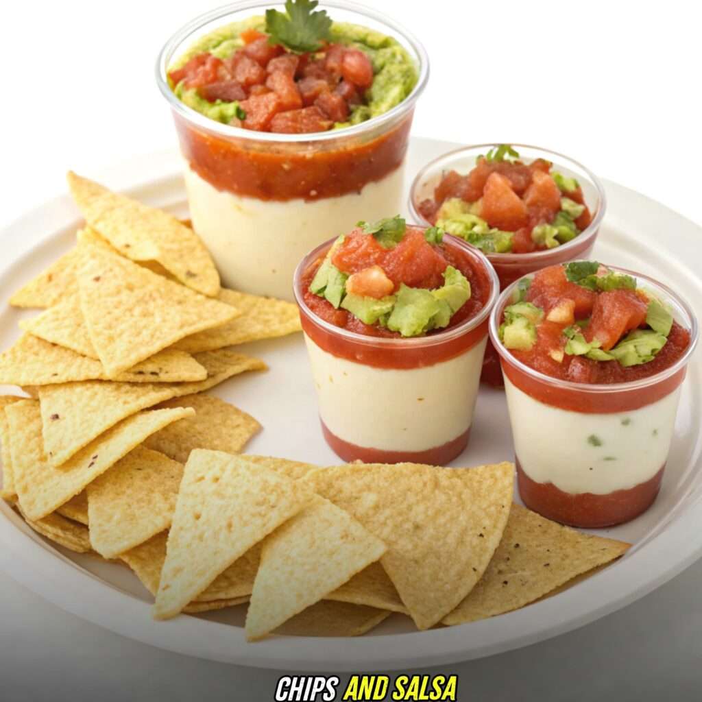 Chips and Salsa with Beach Pudding Cups