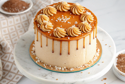 Thumbnail for Caramel Coffee Buttercream Cake Recipe