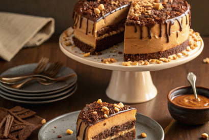 Thumbnail for Chocolate Caramel Toffee Crunch Cake Recipe