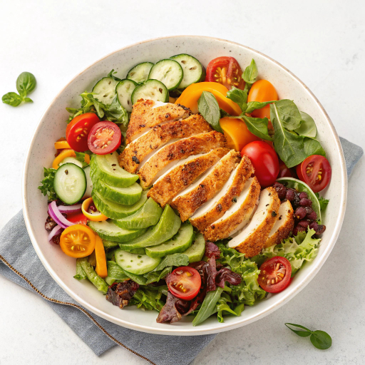 Garden Salad with Costco Chicken