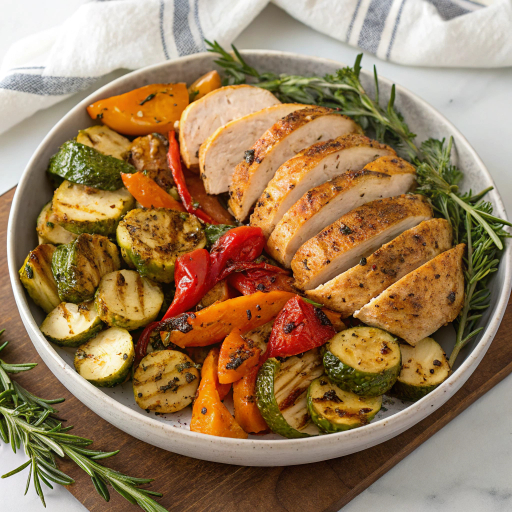 Roasted Vegetables with Costco Chicken