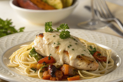 Thumbnail for Easy Creamy Asiago Chicken Recipe