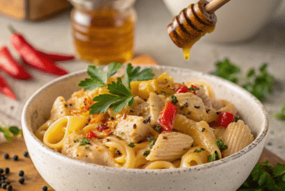 Thumbnail for Honey Pepper Chicken Pasta Recipe