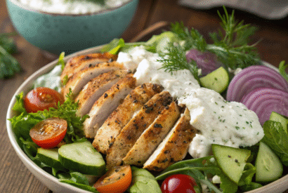 Thumbnail for Easy Tzatziki Chicken Salad Recipe