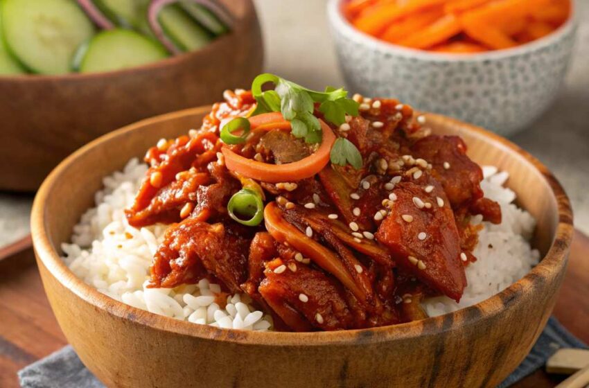 Slow Cooker Korean BBQ Chicken