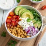 Cottage Cheese and Chickpea Salad Bowl