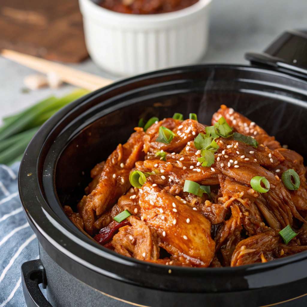 Instructions for Slow Cooker Korean BBQ Chicken