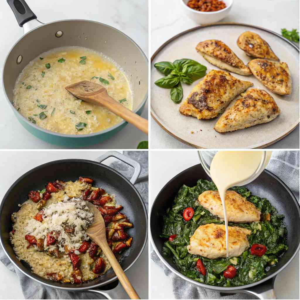 Instructions for Sun Dried Tomato Chicken Orzo Recipe
